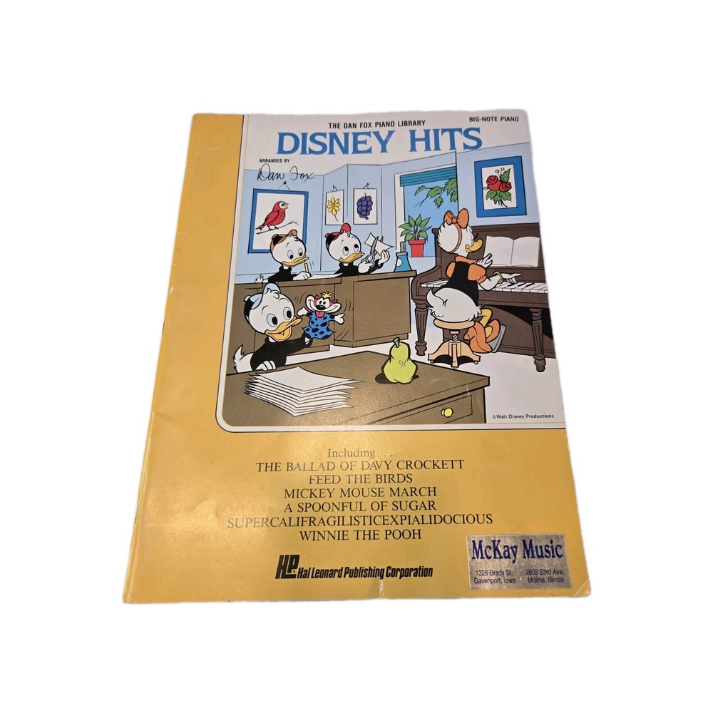 Disney Hits‎ Big Note by Hal Leonard Corp (1985) Piano Songbook Music
